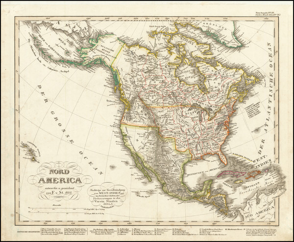15-North America Map By Adolf Stieler