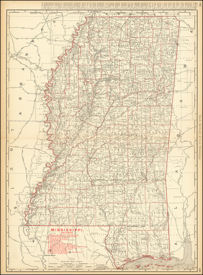 81-Mississippi Map By Rand McNally & Company