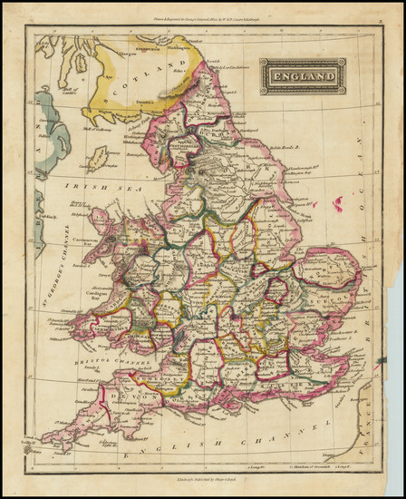 40-England Map By W. & D. Lizars