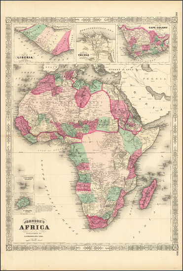 85-Africa Map By Alvin Jewett Johnson