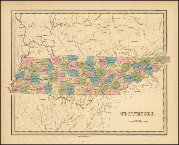 6-Tennessee Map By Thomas Gamaliel Bradford
