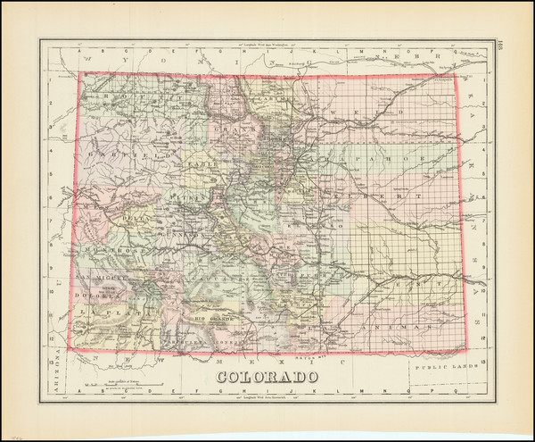 91-Colorado and Colorado Map By O.W. Gray