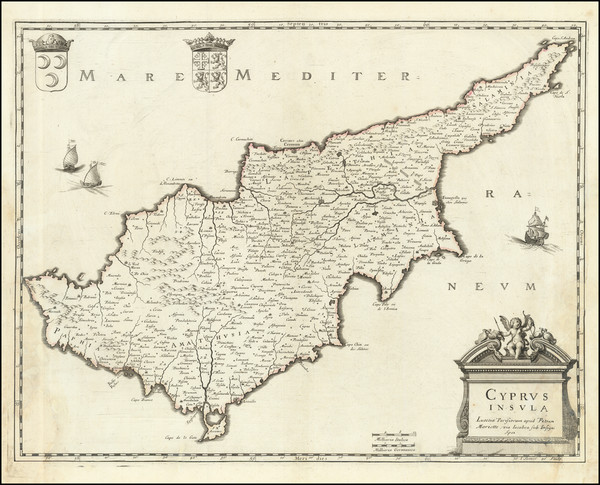 77-Cyprus Map By Pierre Mariette