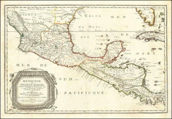 11-Florida and Mexico Map By Nicolas Sanson