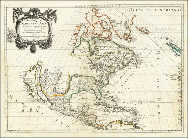 99-North America and California as an Island Map By Guillaume Sanson / Pierre Mariette