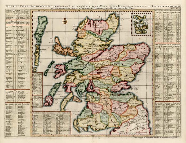 29-Scotland Map By Henri Chatelain