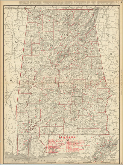 58-Alabama Map By Rand McNally & Company