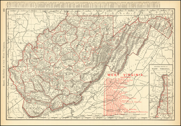 59-West Virginia Map By Rand McNally & Company