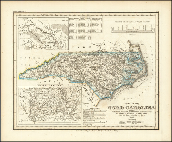 72-North Carolina Map By Joseph Meyer