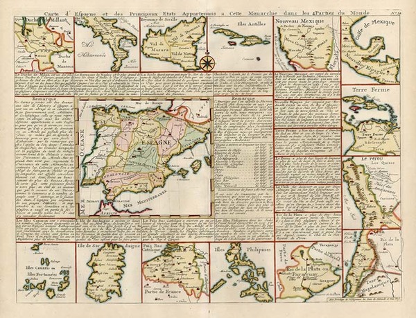 19-Southwest, Central America, South America, Asia and Philippines Map By Henri Chatelain