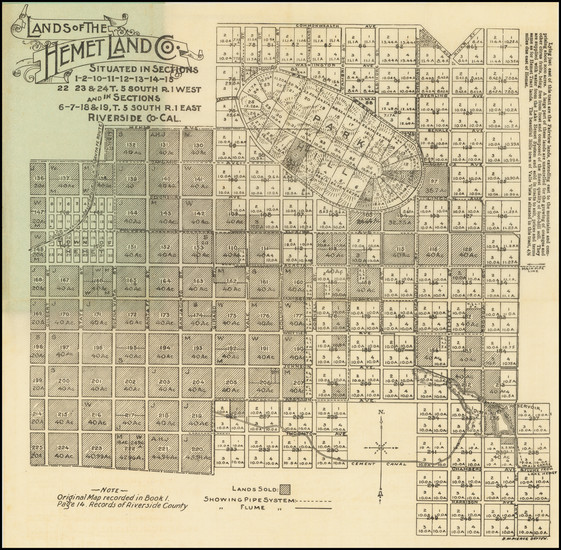 27-California Map By Hemet Land Company