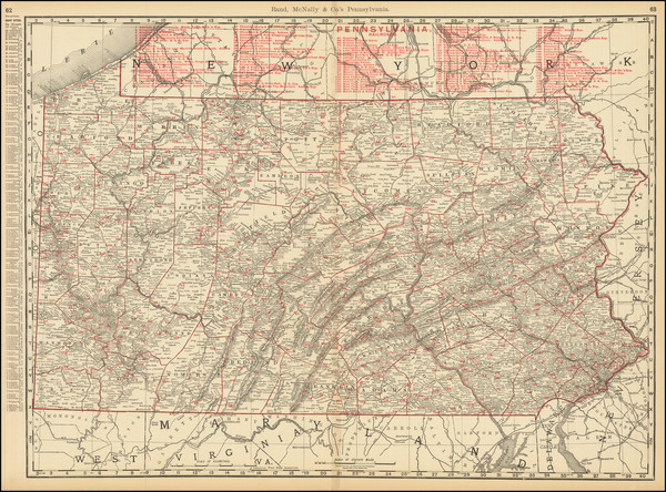 96-Pennsylvania Map By Rand McNally & Company