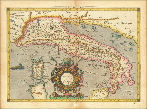 52-Italy Map By Gerard Mercator