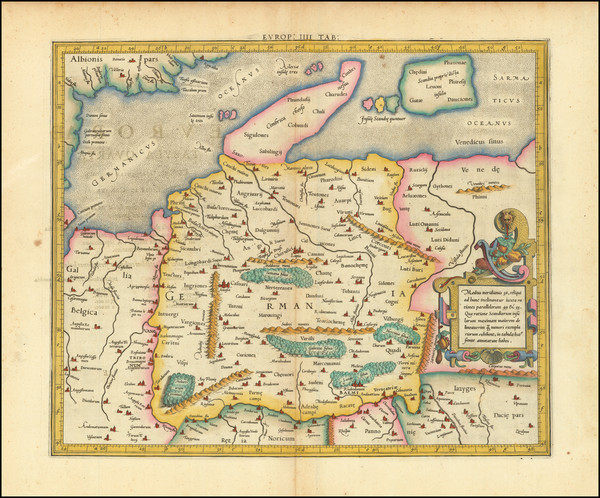18-Netherlands, Belgium, Scandinavia, Denmark and Germany Map By  Gerard Mercator