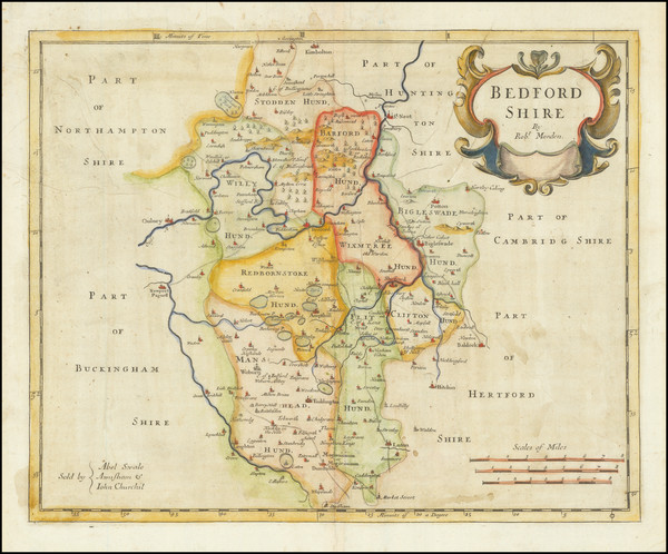 64-British Counties Map By Robert Morden