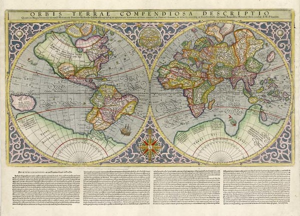 70-World and World Map By Rumold Mercator