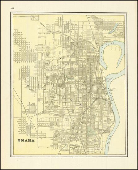 41-Nebraska Map By George F. Cram