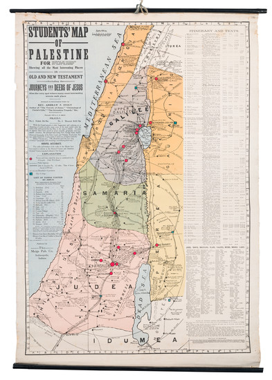 81-Holy Land Map By C. D. Meigs