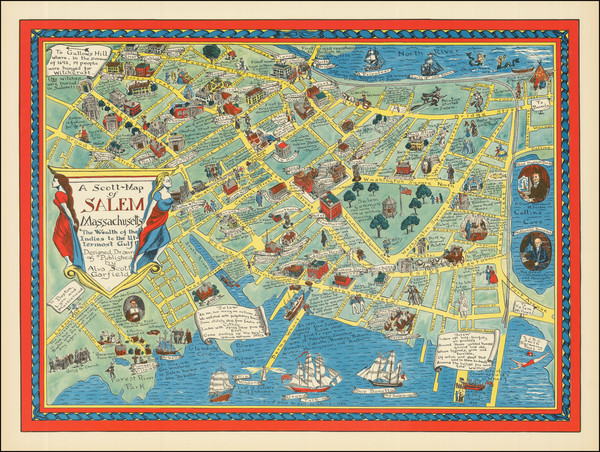45-Massachusetts Map By Alva Scott Garfield