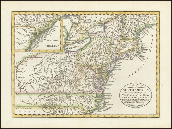 88-New England, Mid-Atlantic and Midwest Map By John Cary