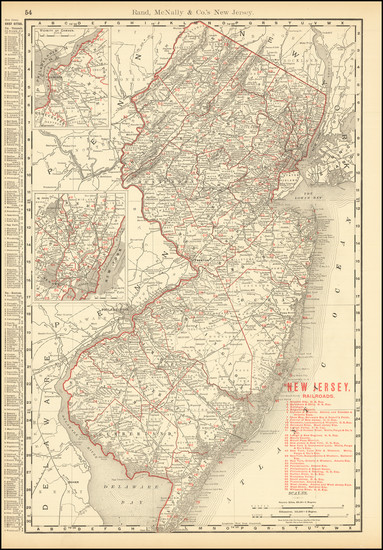 8-New Jersey Map By Rand McNally & Company