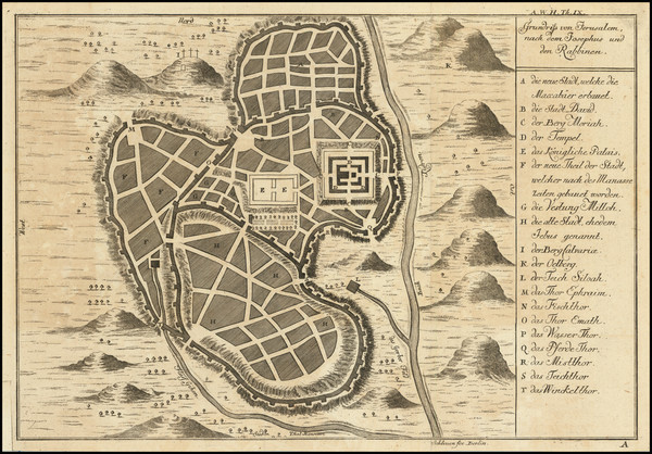 79-Jerusalem Map By Schleuen