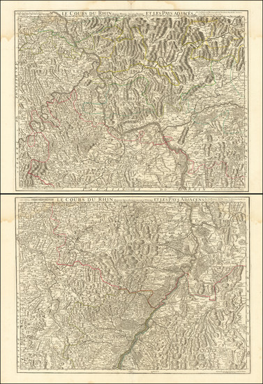 82-Switzerland, Nord et Nord-Est, Süddeutschland and Mitteldeutschland Map By Guillaume De L'