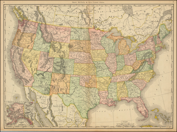 82-United States Map By Rand McNally & Company