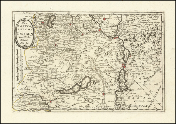 49-Hungary Map By Franz Johann Joseph von Reilly