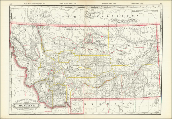 37-Montana Map By George F. Cram