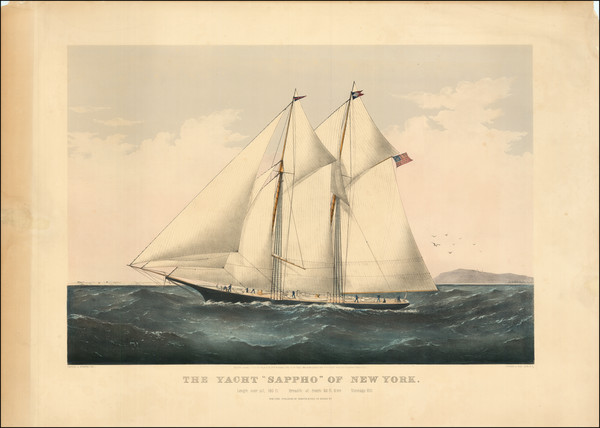 19-New York City, New York State, Curiosities and Naval & Marine Map By Nathaniel Currier  &am