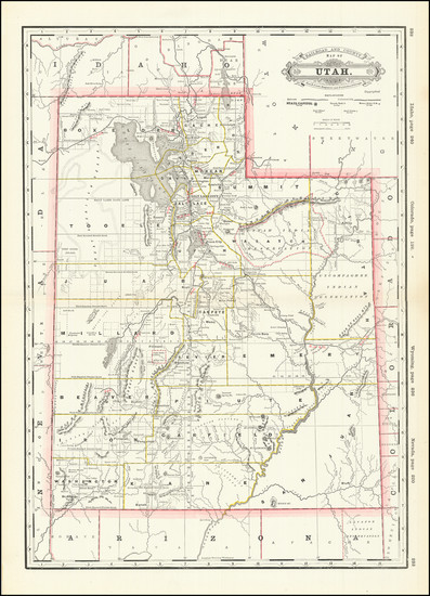 3-Utah and Utah Map By George F. Cram