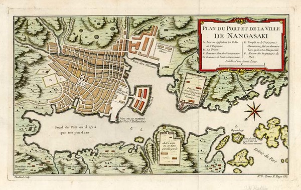 89-Asia and Japan Map By Jacques Nicolas Bellin