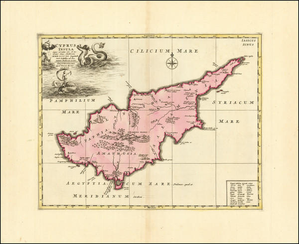 19-Cyprus Map By Pierre Mortier