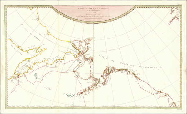 61-Pacific Northwest, Alaska and Russia Map By Jacques-Francois Benard