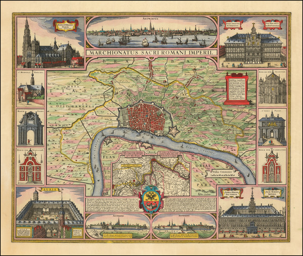 69-Belgium Map By Claes Janszoon Visscher