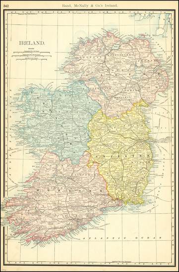 26-Ireland Map By William Rand  &  Andrew McNally