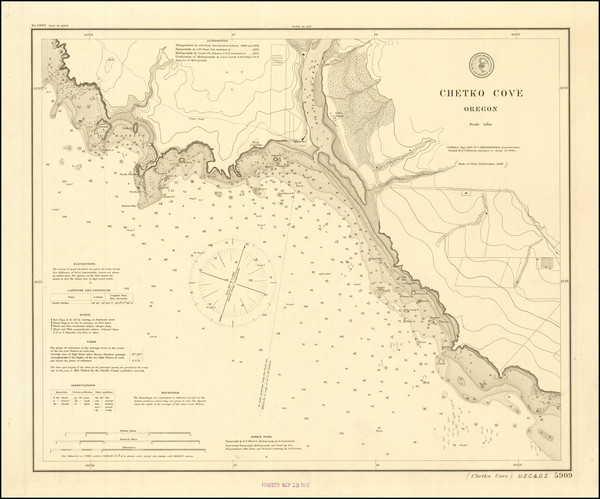 0-Oregon Map By U.S. Coast & Geodetic Survey