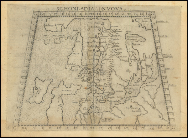 80-Baltic Countries and Scandinavia Map By Girolamo Ruscelli