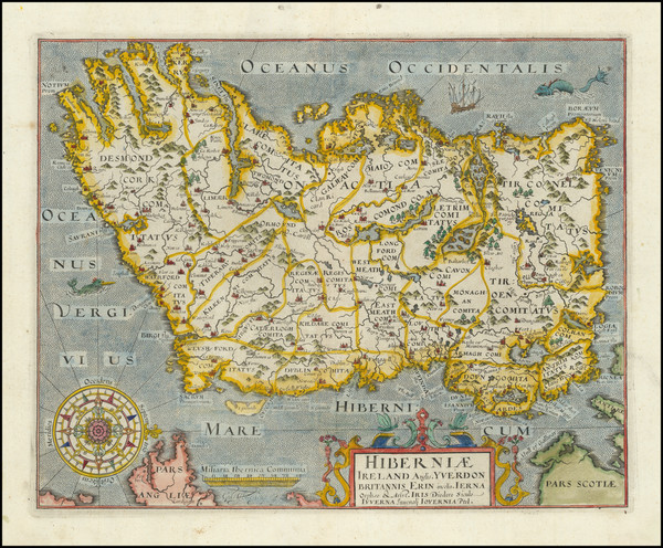 41-Ireland Map By William Hole