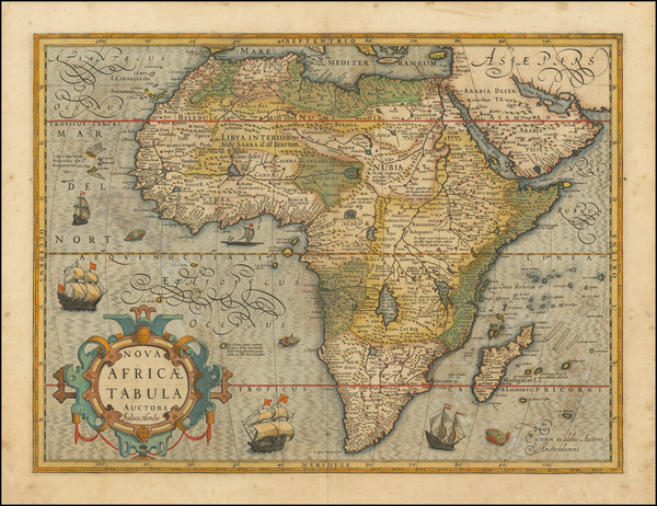 12-Africa Map By Jodocus Hondius