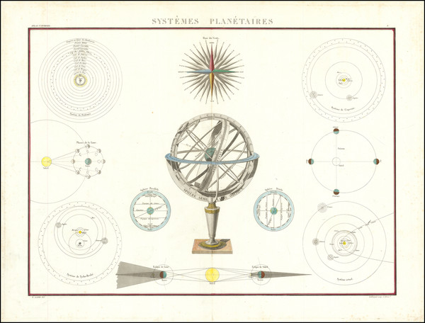 69-World, Celestial Maps and Curiosities Map By Alexandre Emile Lapie