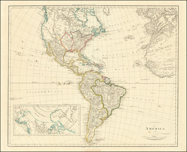 93-North America, Central America and South America Map By Kunst & Industrie Comptoir