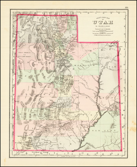 38-Utah and Utah Map By O.W. Gray