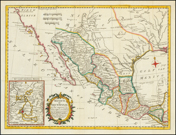 90-Texas, Southwest, Mexico and Baja California Map By A. Krevelt