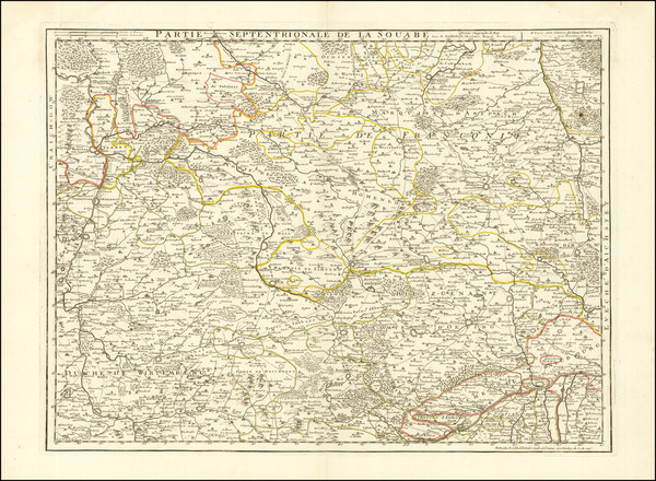 58-Süddeutschland Map By Philippe Buache