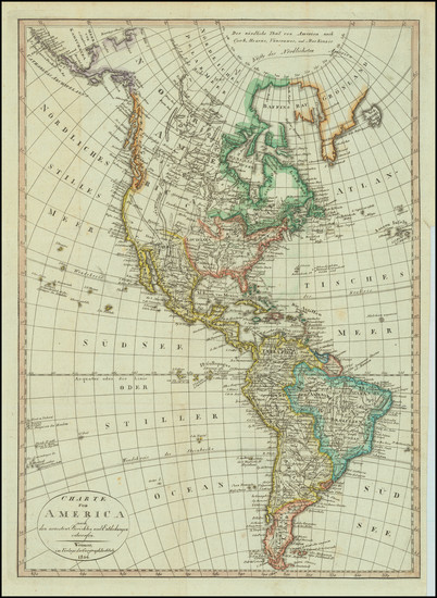 63-America Map By Weimar Geographische Institut