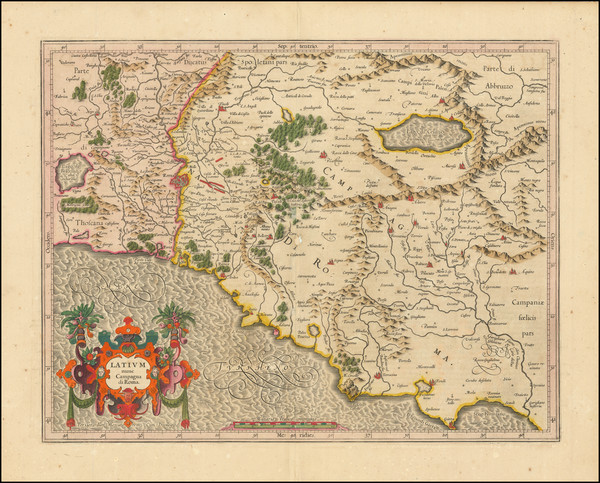 97-Northern Italy and Southern Italy Map By  Gerard Mercator