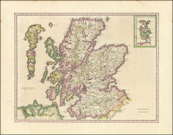 8-Scotland Map By Willem Janszoon Blaeu