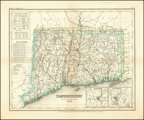 70-Connecticut Map By Joseph Meyer